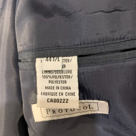 Protocol Men's blue blazer 2 button - Picture 7 of 11